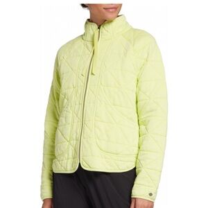 CALIA Women's Everyday Knit Quilted Shell Jacket Lemon Lime